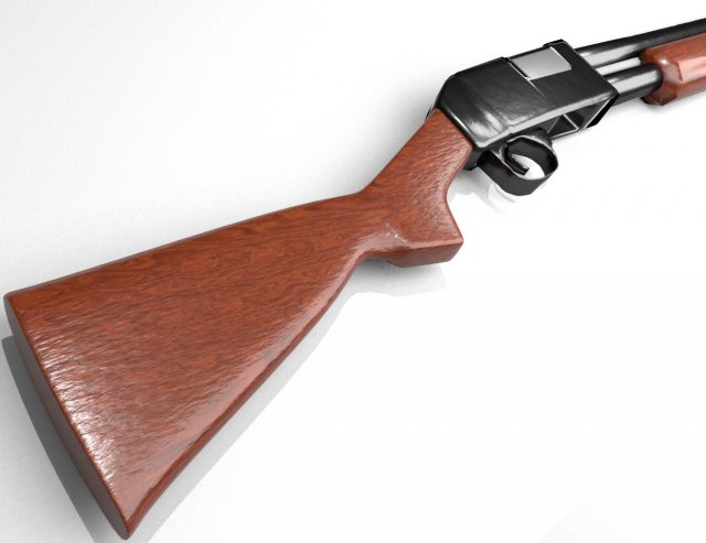 pump-action shotgun Modello 3D .c4d .max .obj .3ds .fbx .stl .blend 