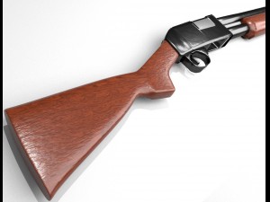 pump-action shotgun Modello 3D