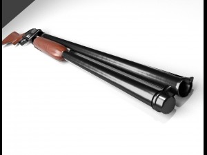 pump-action shotgun Modello 3D