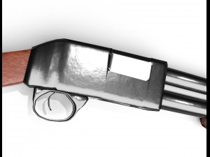 pump-action shotgun Modello 3D