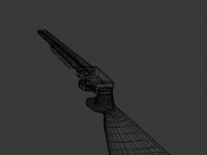 pump-action shotgun Modello 3D