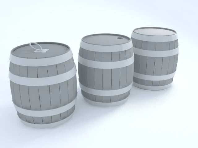casks 3D Model .c4d .max .obj .3ds .fbx .stl .blend 