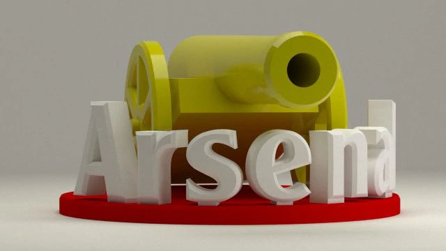 3d emblem of fc arsenal 3D Print Model .c4d .max .obj .3ds .fbx .stl .blend 