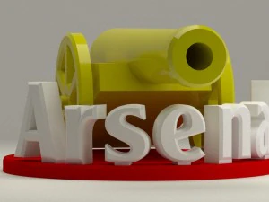 fc arsenal'in 3 boyutlu amblemi 3D Baskı Modeli