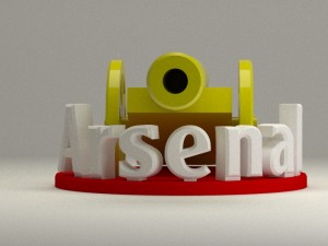 3d emblem of fc arsenal 3D-Druckmodell