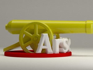 3d emblem of fc arsenal 3D-Druckmodell