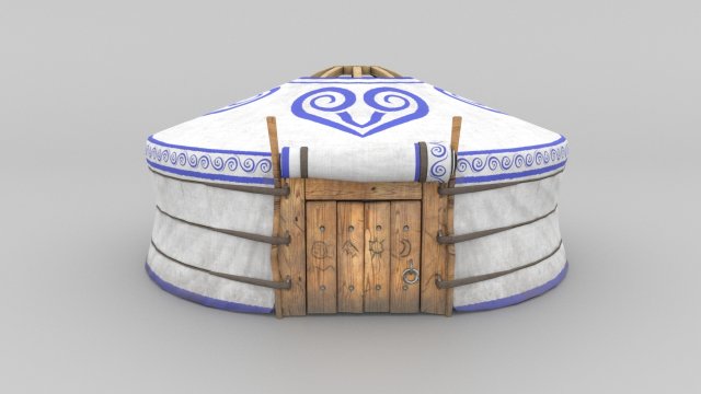 Yurt nomad tent 3D Model .c4d .max .obj .3ds .fbx .stl .blend 