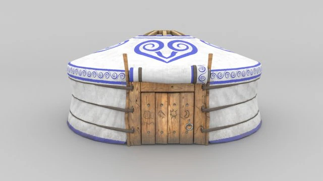 Yurt nomad tent 3D Model .c4d .max .obj .3ds .fbx .stl .blend 