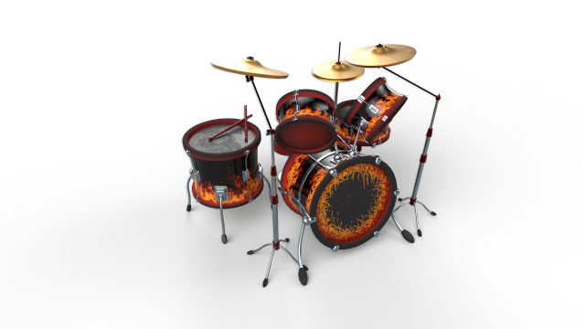 Drums 3D मॉडल .c4d .max .obj .3ds .fbx .stl .blend 
