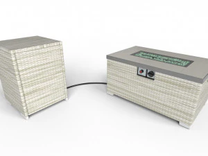 A&ccedil;ık Ateş &Ccedil;ukuru Masası 3D Model