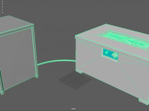 Outdoor Fire Pit Table 3D Model