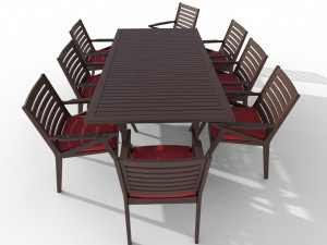 Table and chairs 3D 模型