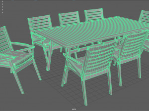 Table and chairs 3D 模型