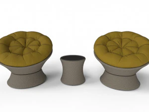 Conjunto de m&oacute;veis Modelo 3D