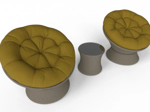 Conjunto de m&oacute;veis Modelo 3D