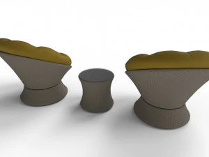 Conjunto de m&oacute;veis Modelo 3D