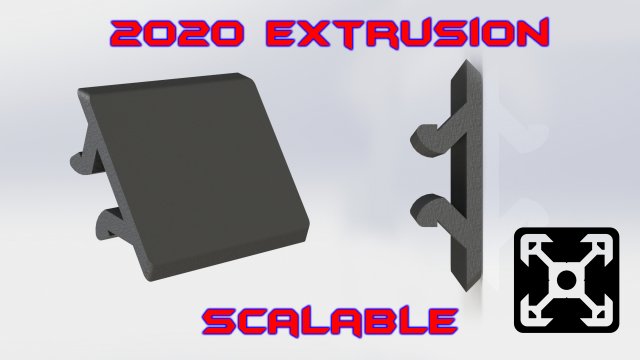 cable cover 2020 extrusion 3Dプリントモデル .c4d .max .obj .3ds .fbx .stl .blend 