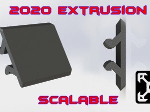 cable cover 2020 extrusion 3Dプリントモデル