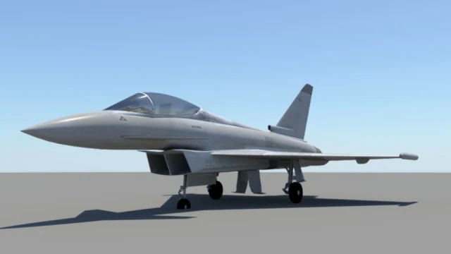 fighter ef 3D Model .c4d .max .obj .3ds .fbx .stl .blend 