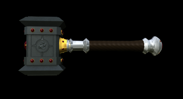 doom hammer 3D Model .c4d .max .obj .3ds .fbx .stl .blend 