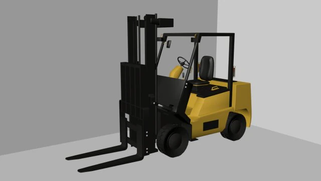 forklift works conveyor and loader 3D Model .c4d .max .obj .3ds .fbx .stl .blend 