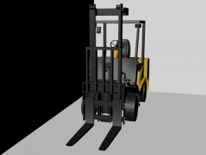 forklift works conveyor and loader Modelo 3D