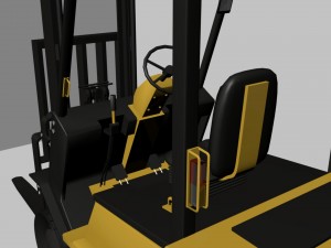 forklift works conveyor and loader Modelo 3D