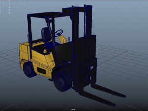 forklift works conveyor and loader Modelo 3D