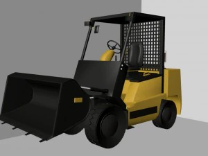 forklift works conveyor and loader 3D Model