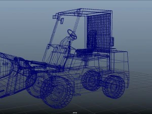 forklift works conveyor and loader 3D Model