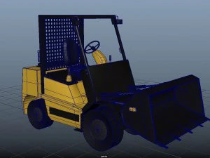 forklift works conveyor and loader 3D Model