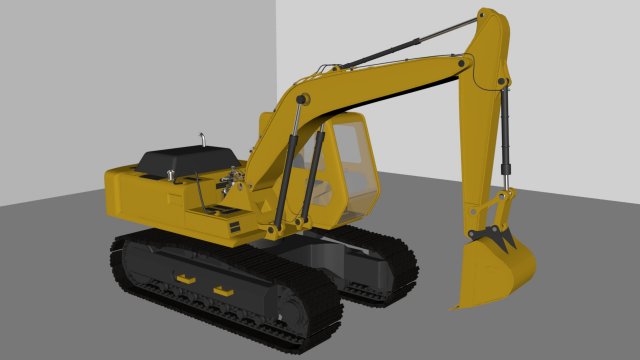 backhoe loader 3D 模型 .c4d .max .obj .3ds .fbx .stl .blend 