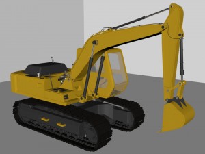 backhoe loader 3D Model
