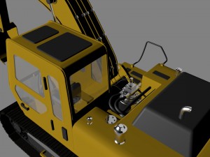 backhoe loader 3D 模型