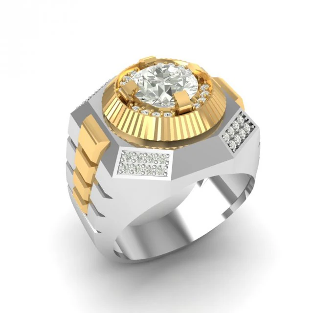 platinum ring with diamond 3D Print Model .c4d .max .obj .3ds .fbx .stl .blend 