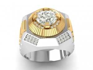 platinum ring with diamond Modello di stampa 3D