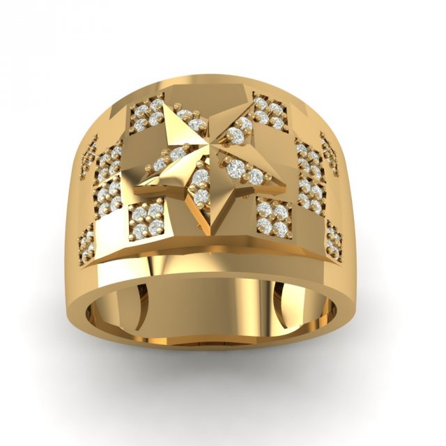 gold ring with diamond 3D Print Model .c4d .max .obj .3ds .fbx .lwo .lw .lws