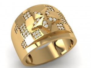 gold ring with diamond Modelo de impresión 3D