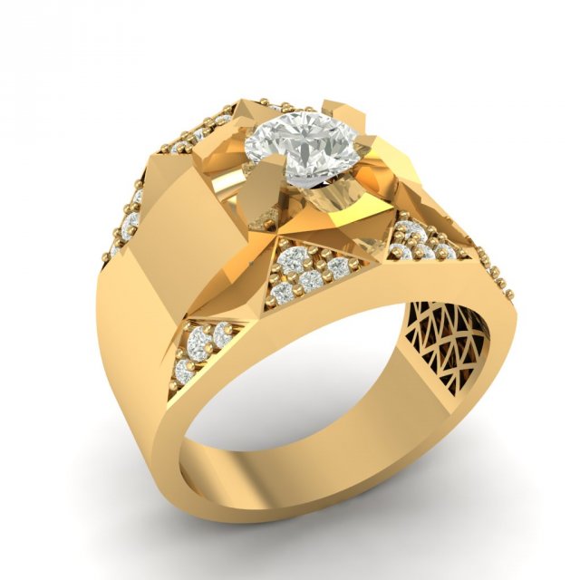 Download gold ring with diamond 1 3D Model
