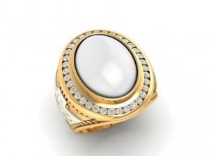 gold ring with ruby oval 3D प्रिंट मॉडल