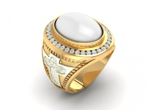 gold ring with ruby oval 3D प्रिंट मॉडल