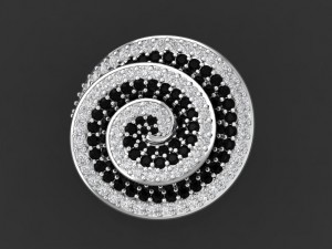 white gold women ring with diamond Model do druku 3D