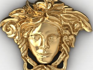 gold versace for ring pendent bracelet earing 3D Print Model