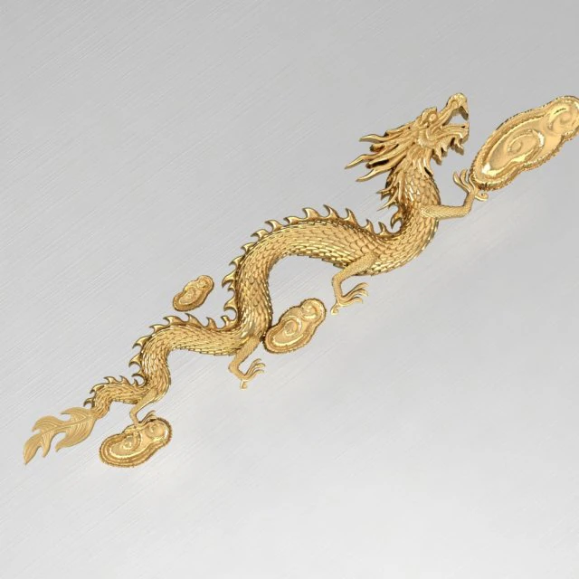 golden dragon for rings anh watch bracelet 3D Print Model .c4d .max .obj .3ds .fbx .stl .blend