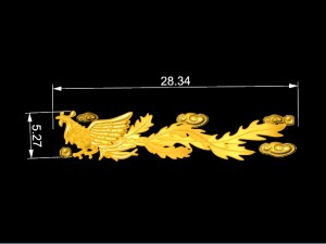 golden phoenix for ring watch bracelet decor 3D Print Model