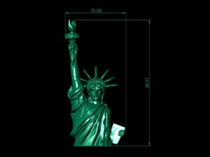 3d liberty enlightening the world 3D-printmodel