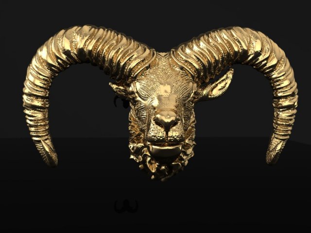 golden goat for pendants or home decoration 3D Print Model .c4d .max .obj .3ds .fbx .lwo .lw .lws