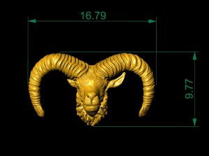 golden goat for pendants or home decoration 3D Baskı Modeli