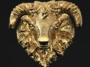 golden goat for pendants and house decor format 2 3D Print Model