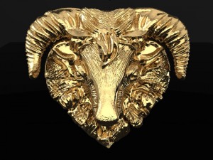golden goat for pendants and house decor format 2 3D Print Model